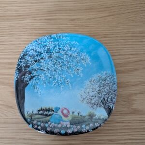 Charming Blue and White Ceramic Art Tile